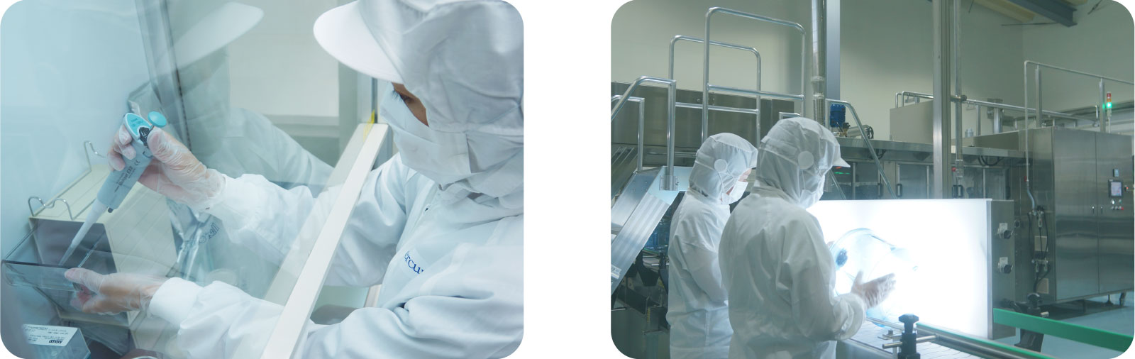 「富士山の天然水」は加熱殺菌を行ってからクリーンルーム内で充填